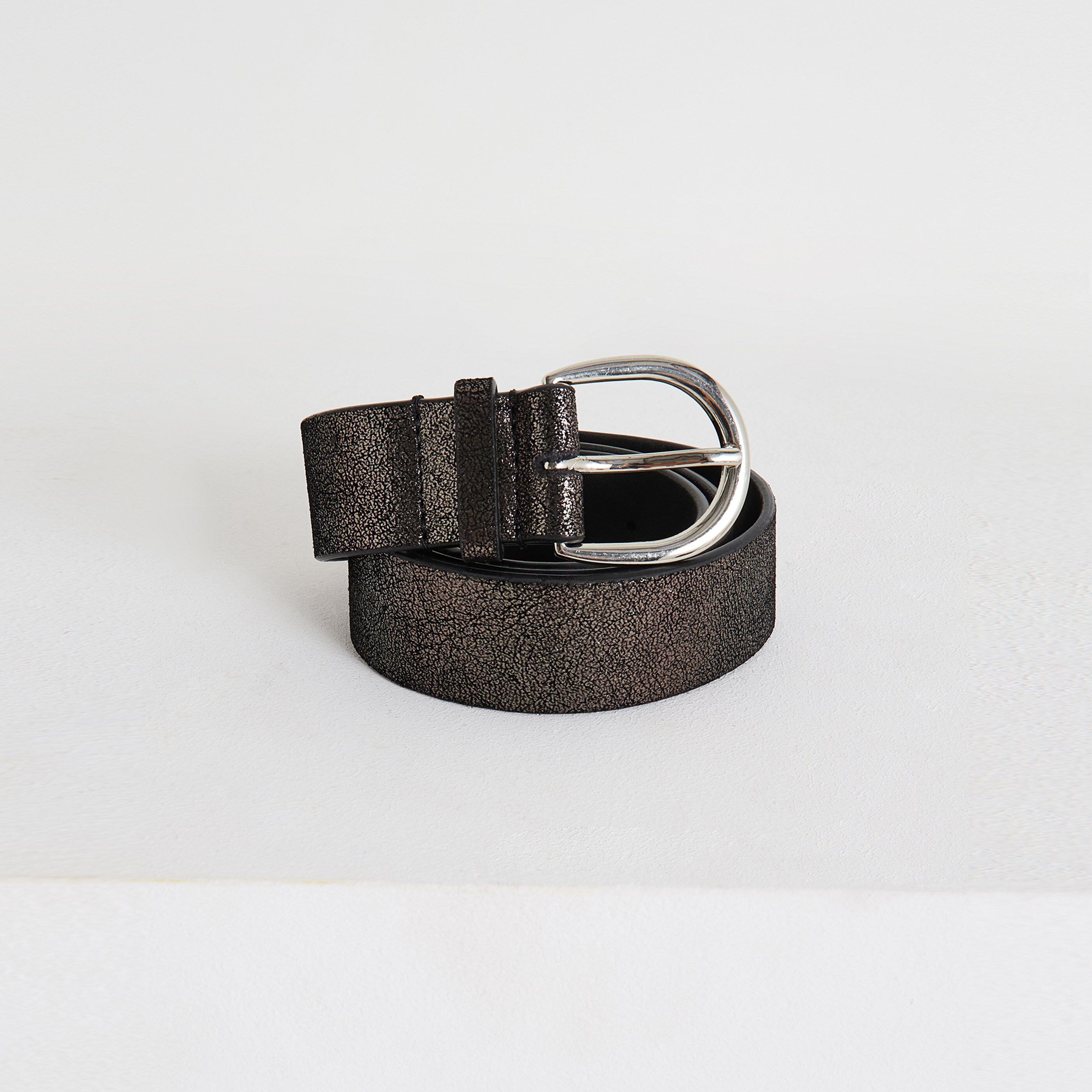 Ceinture cro&ucirc;te de cuir iris&eacute; femme