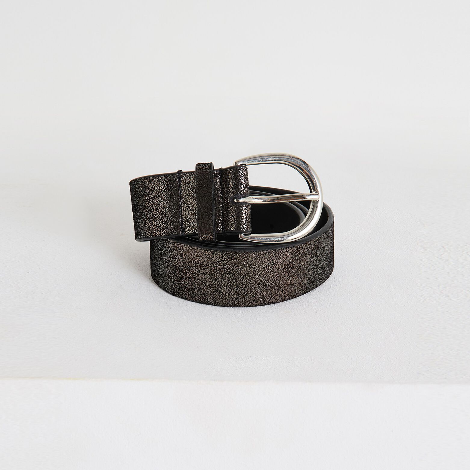 Ceinture croûte de cuir irisé femme