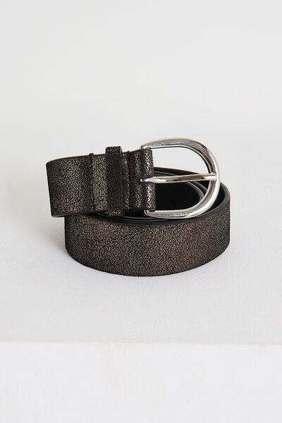 Ceinture croûte de cuir irisé femme