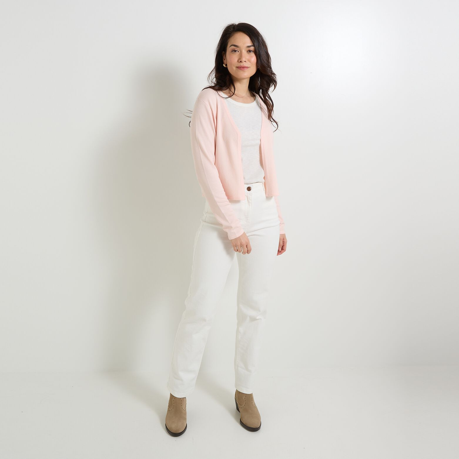 Gilet col V femme
