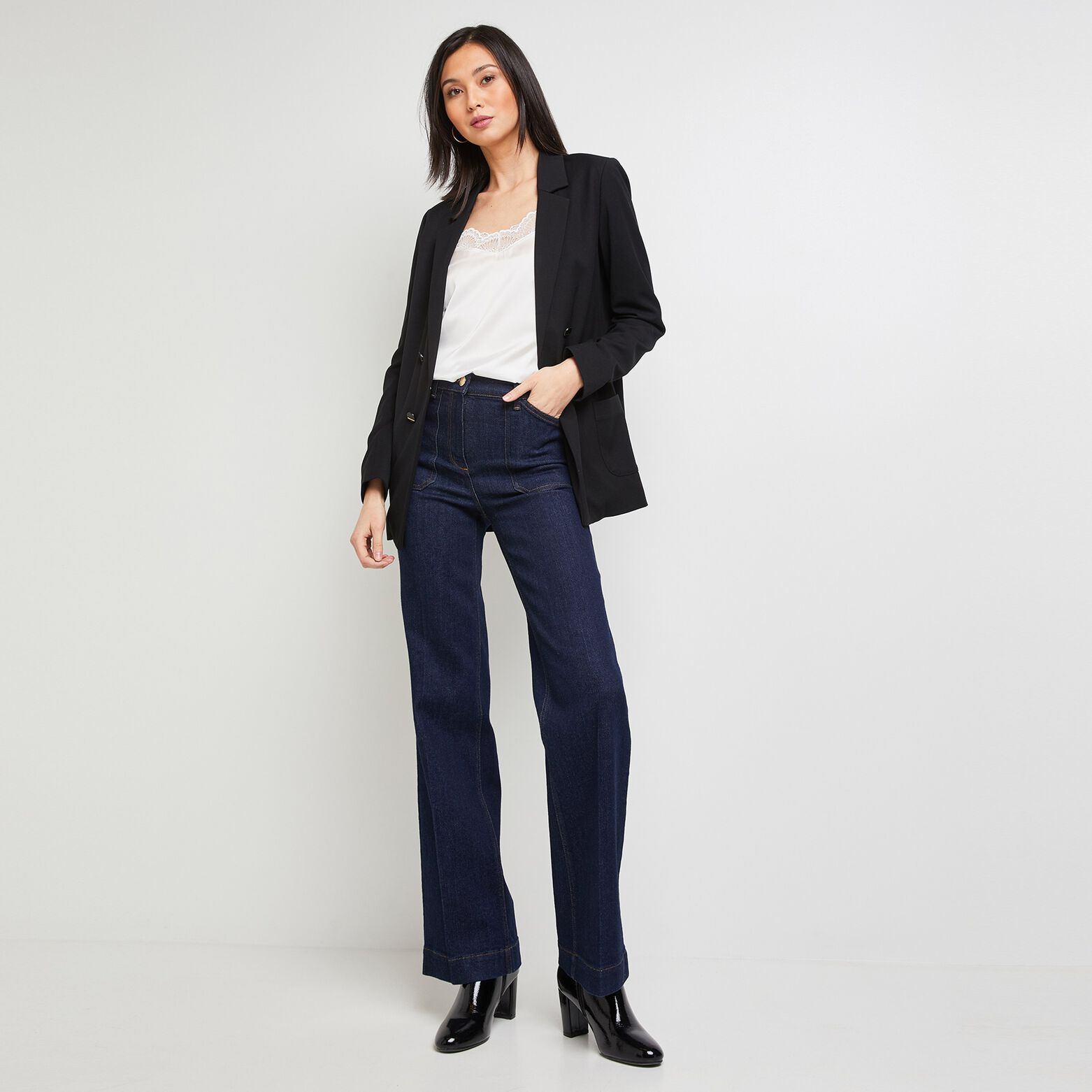Débardeur satiné à bretelles femme