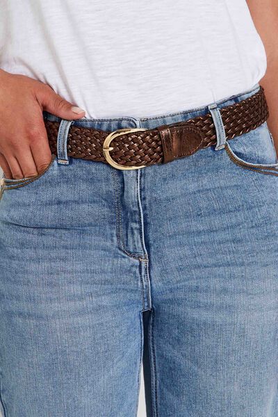 Ceinture large tressée femme