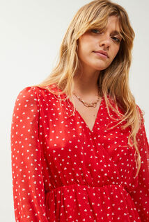 Robe imprimée coeurs femme