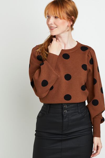 Pull à pois femme