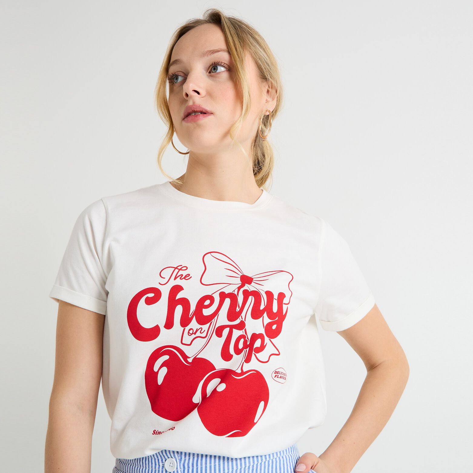 T-shirt col rond femme