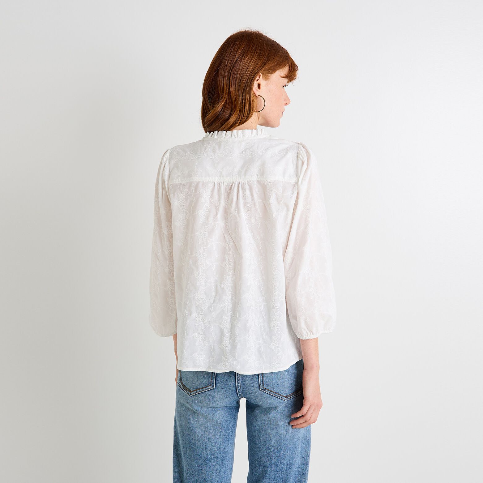 Blouse brodée femme
