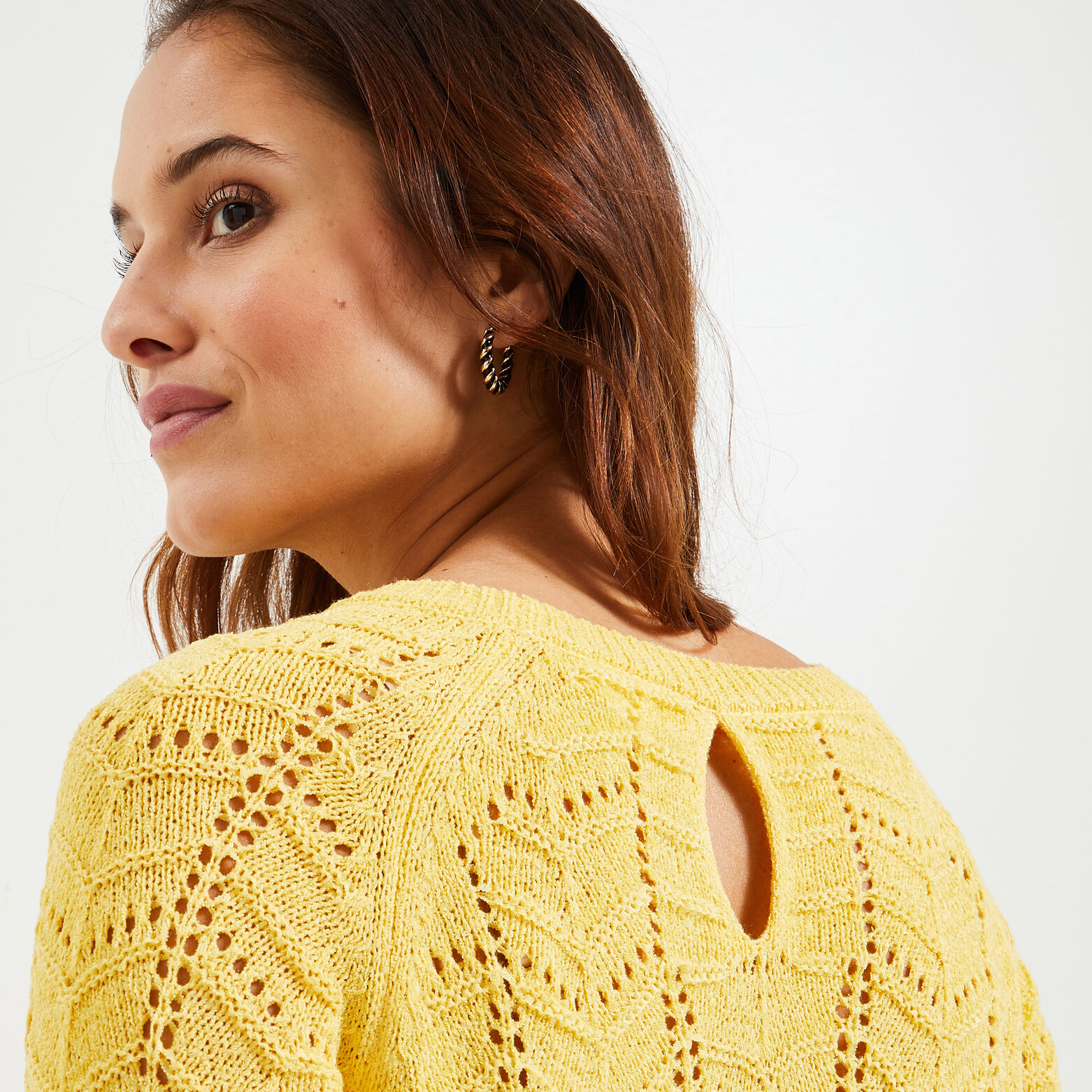 Pull tricot fantaisie femme