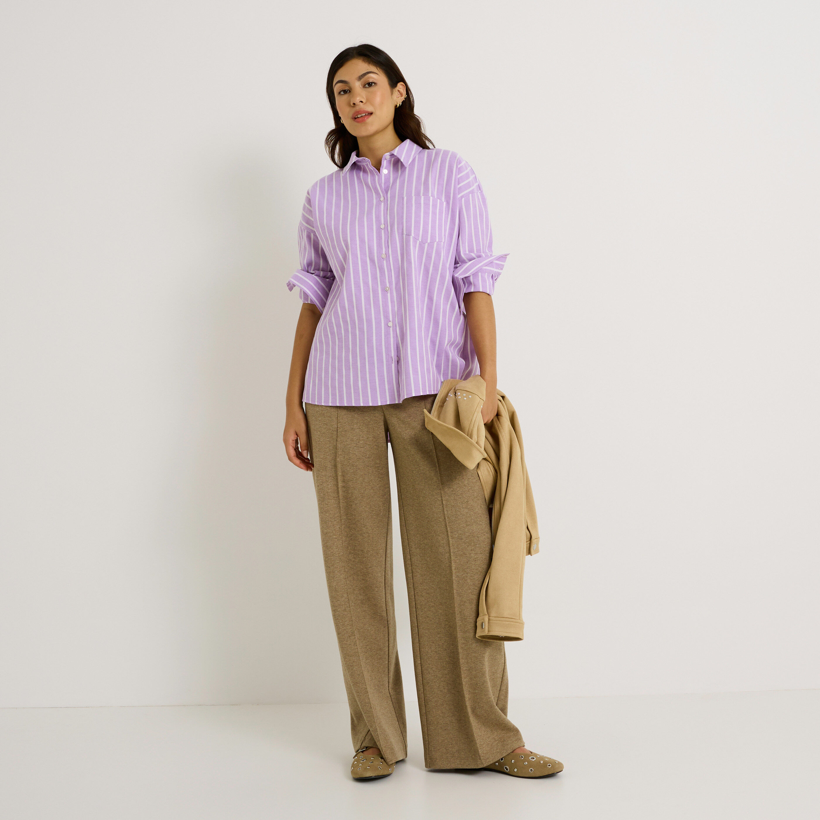 Chemise ray&eacute;e femme