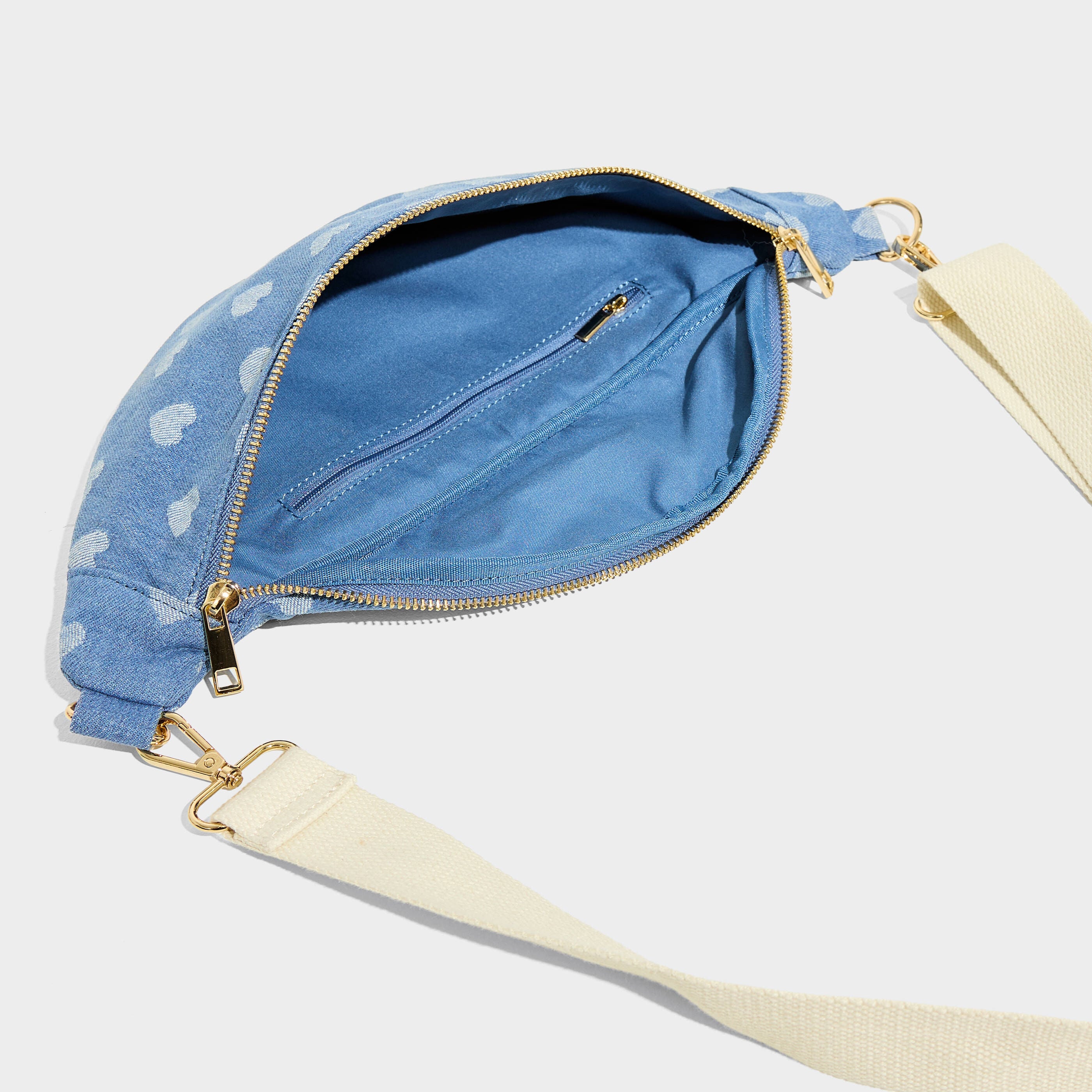 Sac banane imprim&eacute; c&oelig;urs femme
