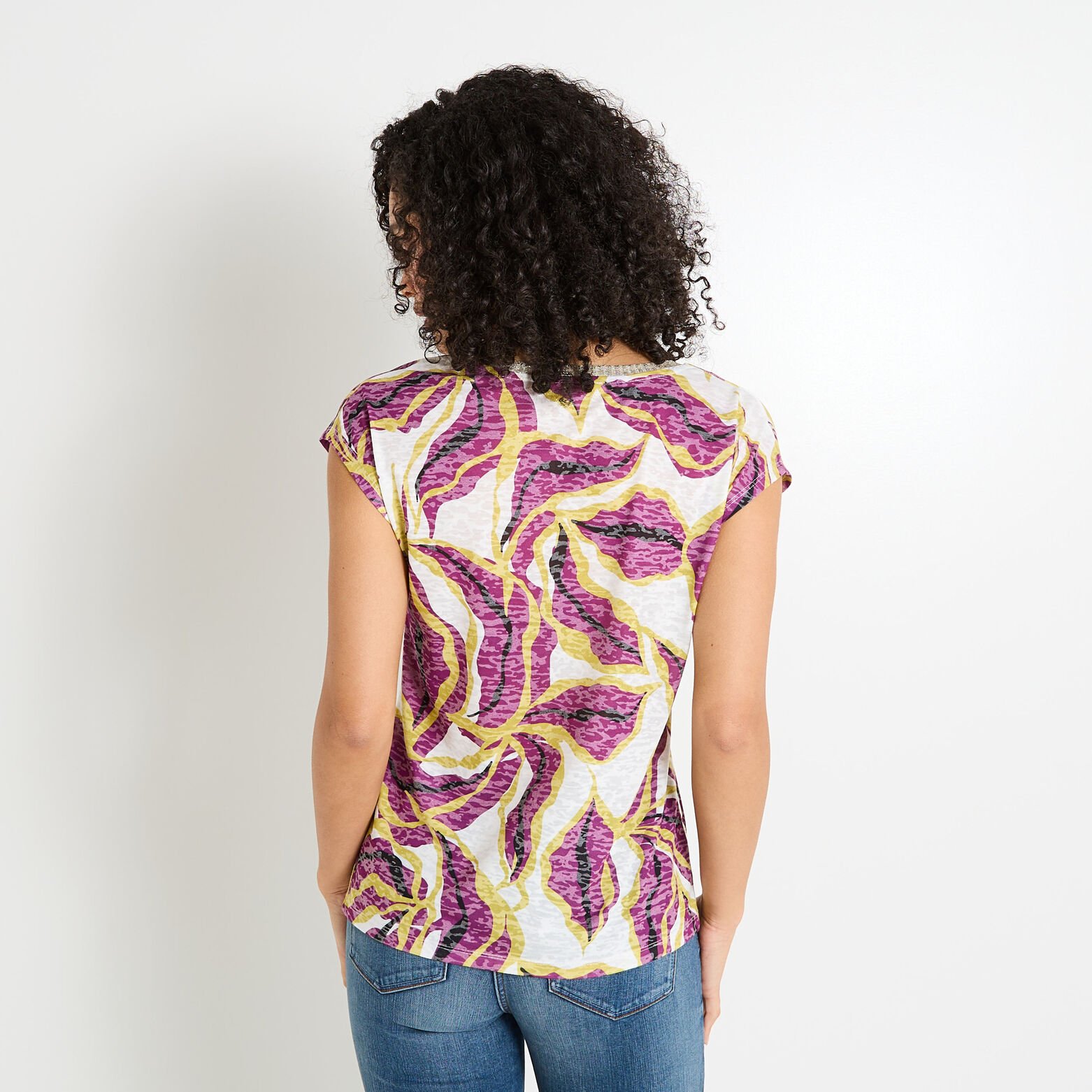 T-shirt col V femme