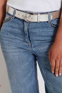 Ceinture irisée croûte de cuir femme