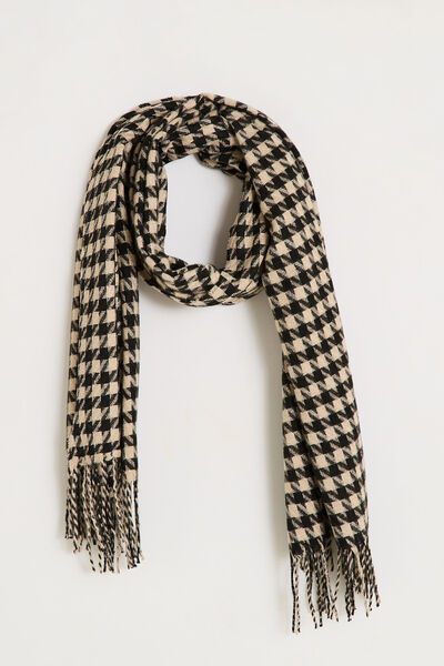 Echarpe motif pied de poule 