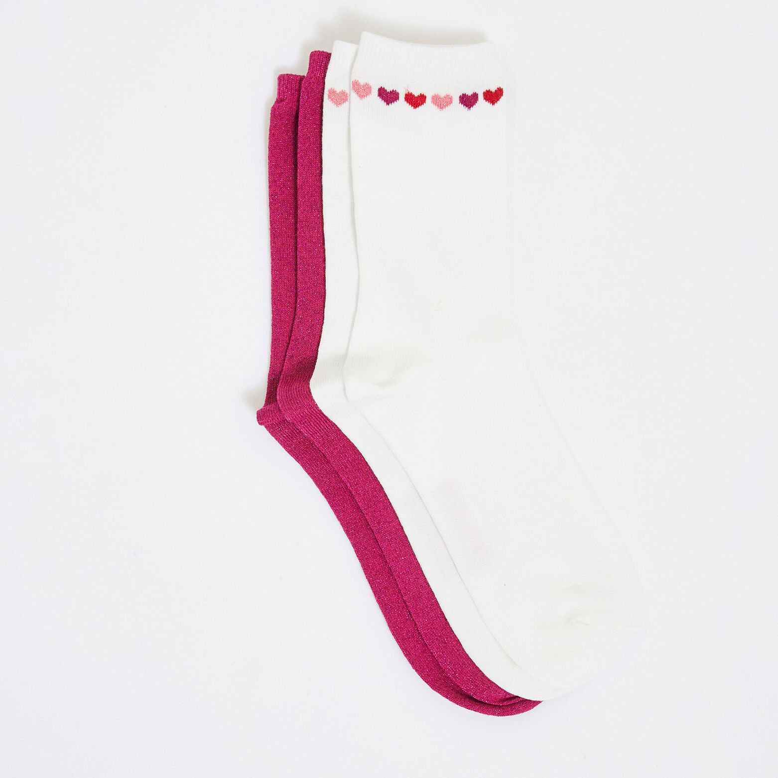 Lot de 2 paires de chaussettes fantaisie