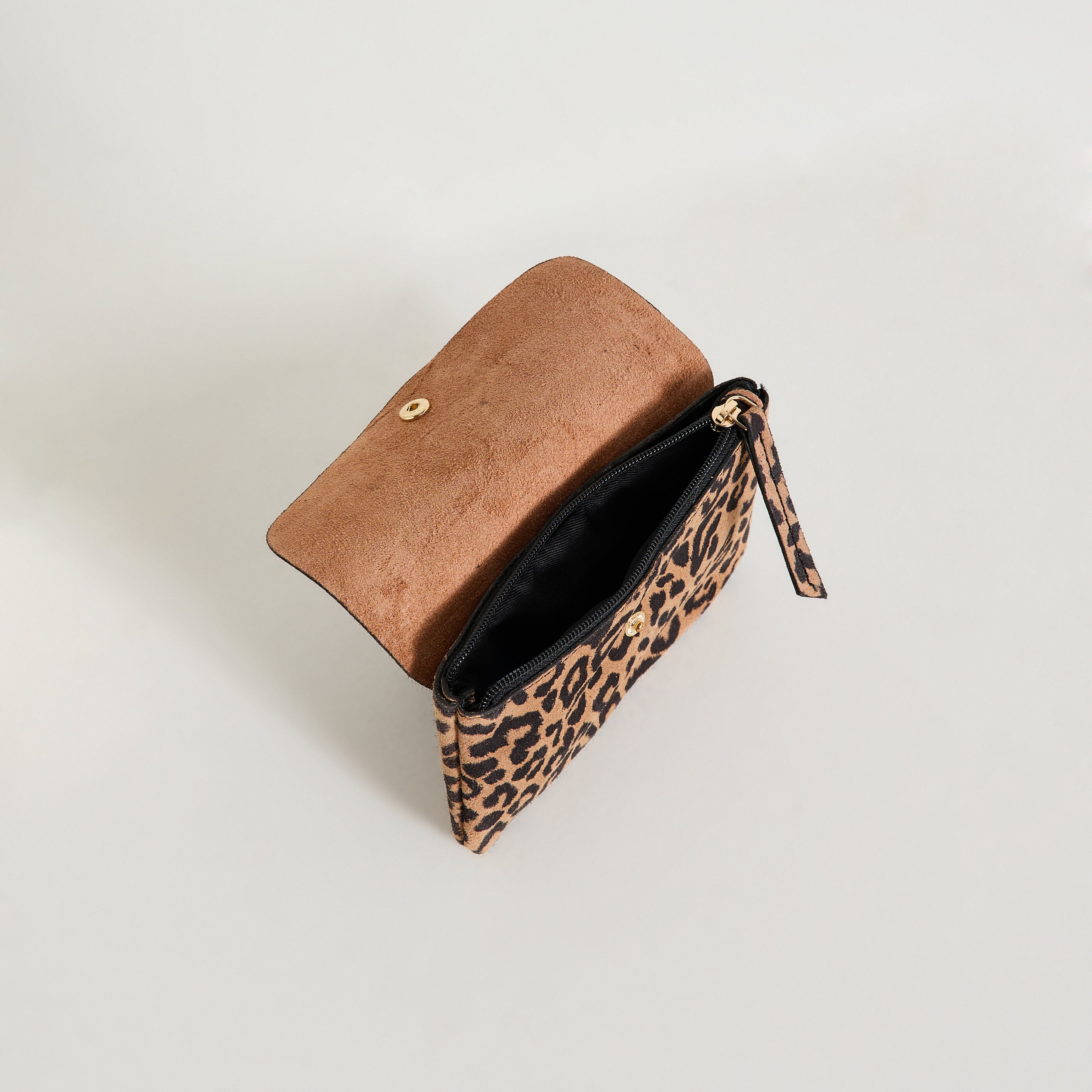 Porte-monnaie en cro&ucirc;te de cuir femme