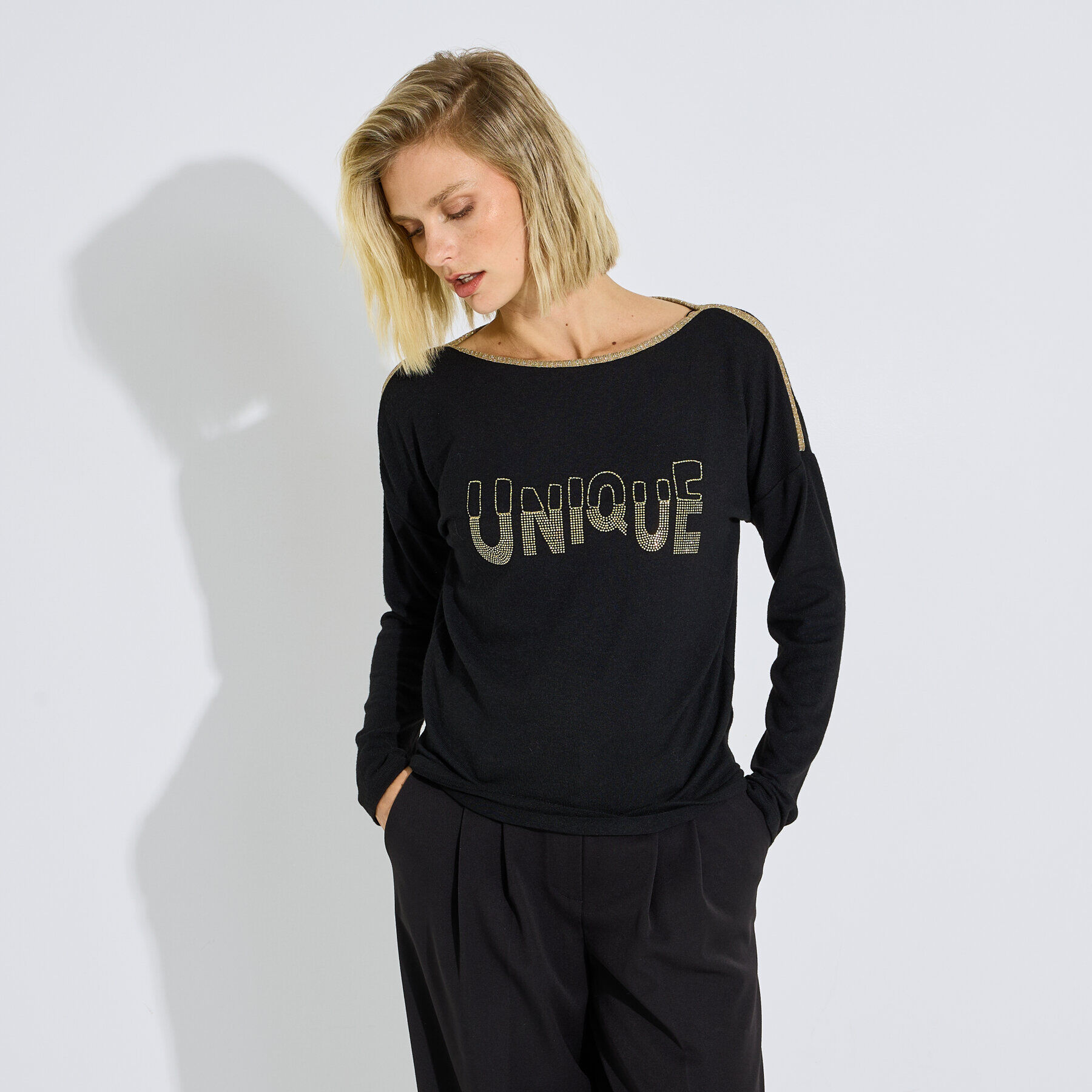 T-shirt doudou col bateau femme