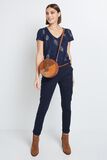 Pantalon chino avec ceinture femme