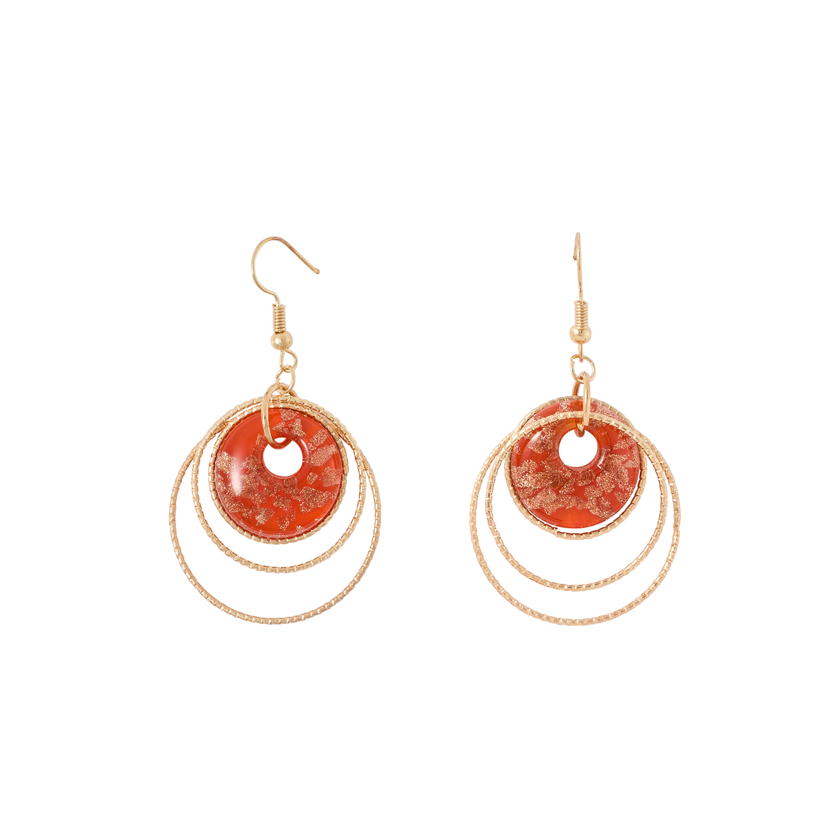 Boucles d'oreilles multi-cercles femme