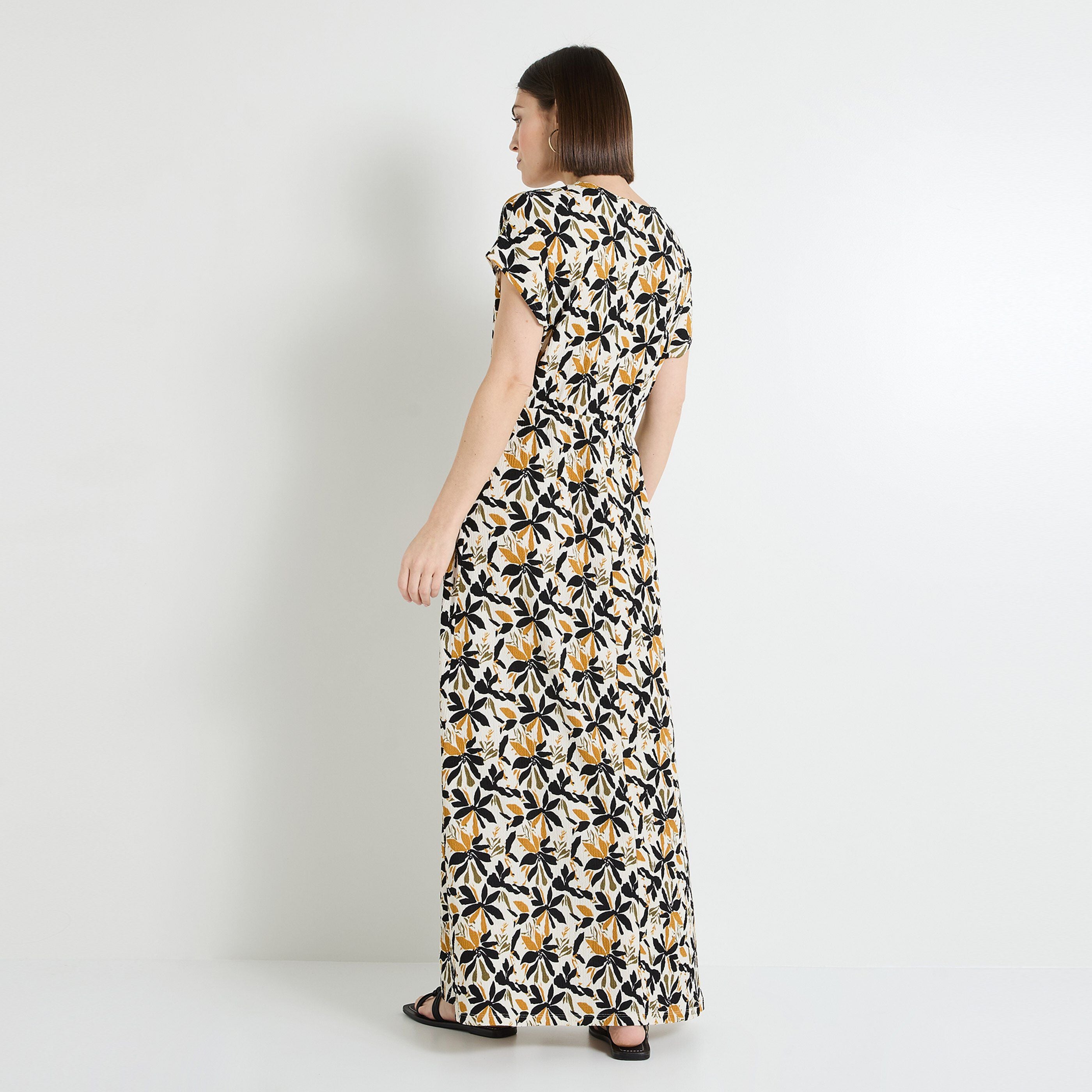 Robe col V femme
