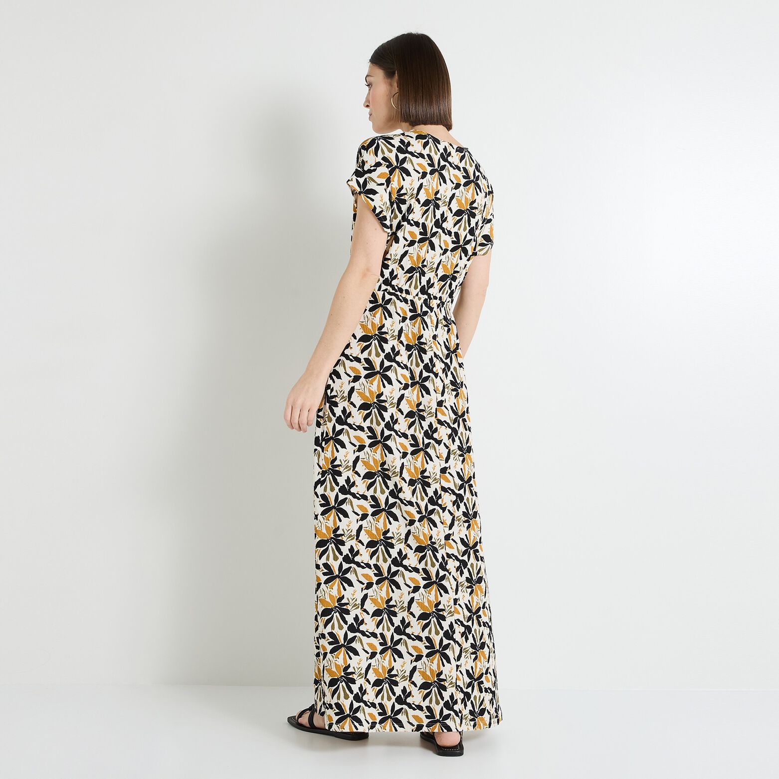Robe col V femme