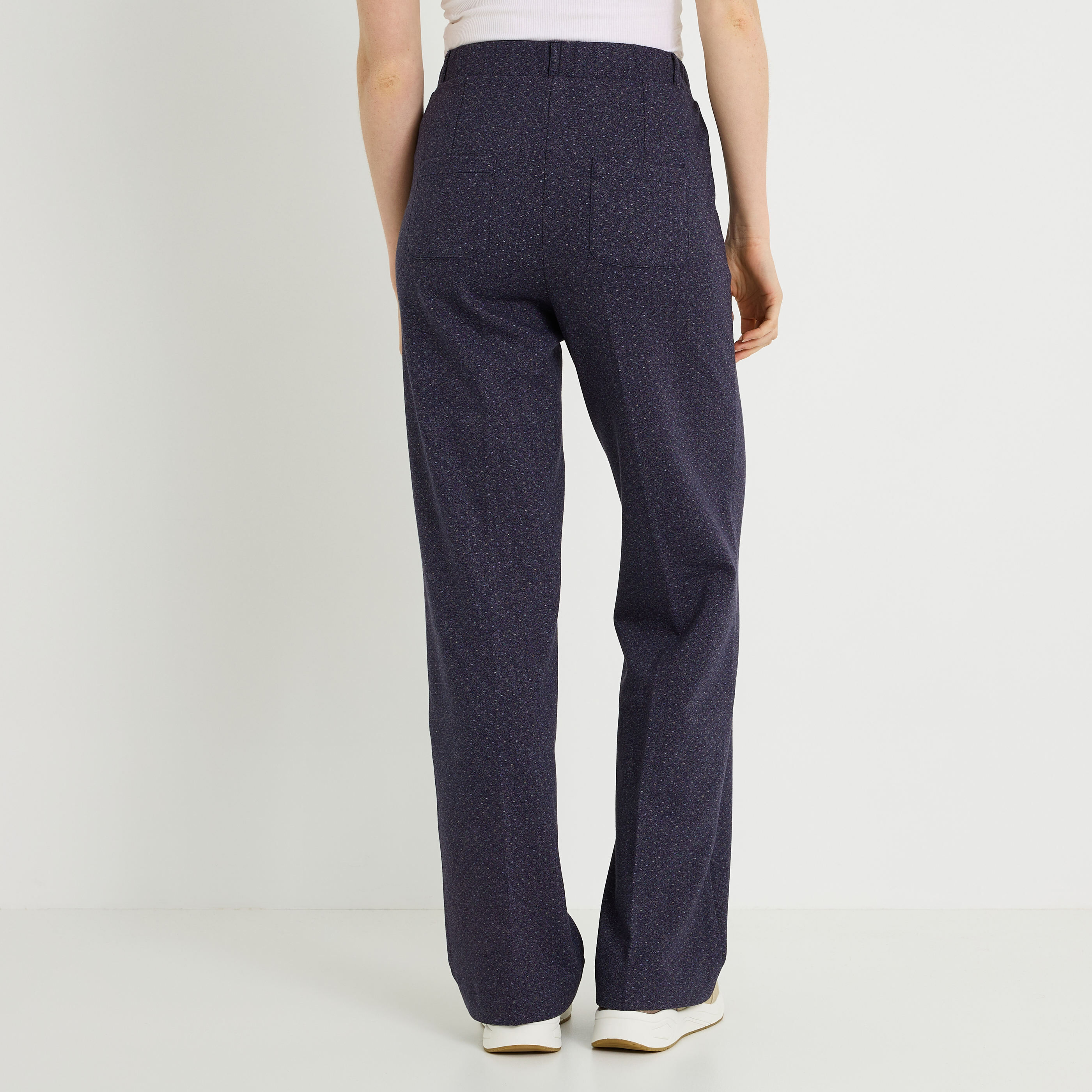 Pantalon large en maille femme