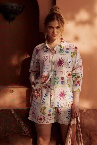 Short imprimé femme