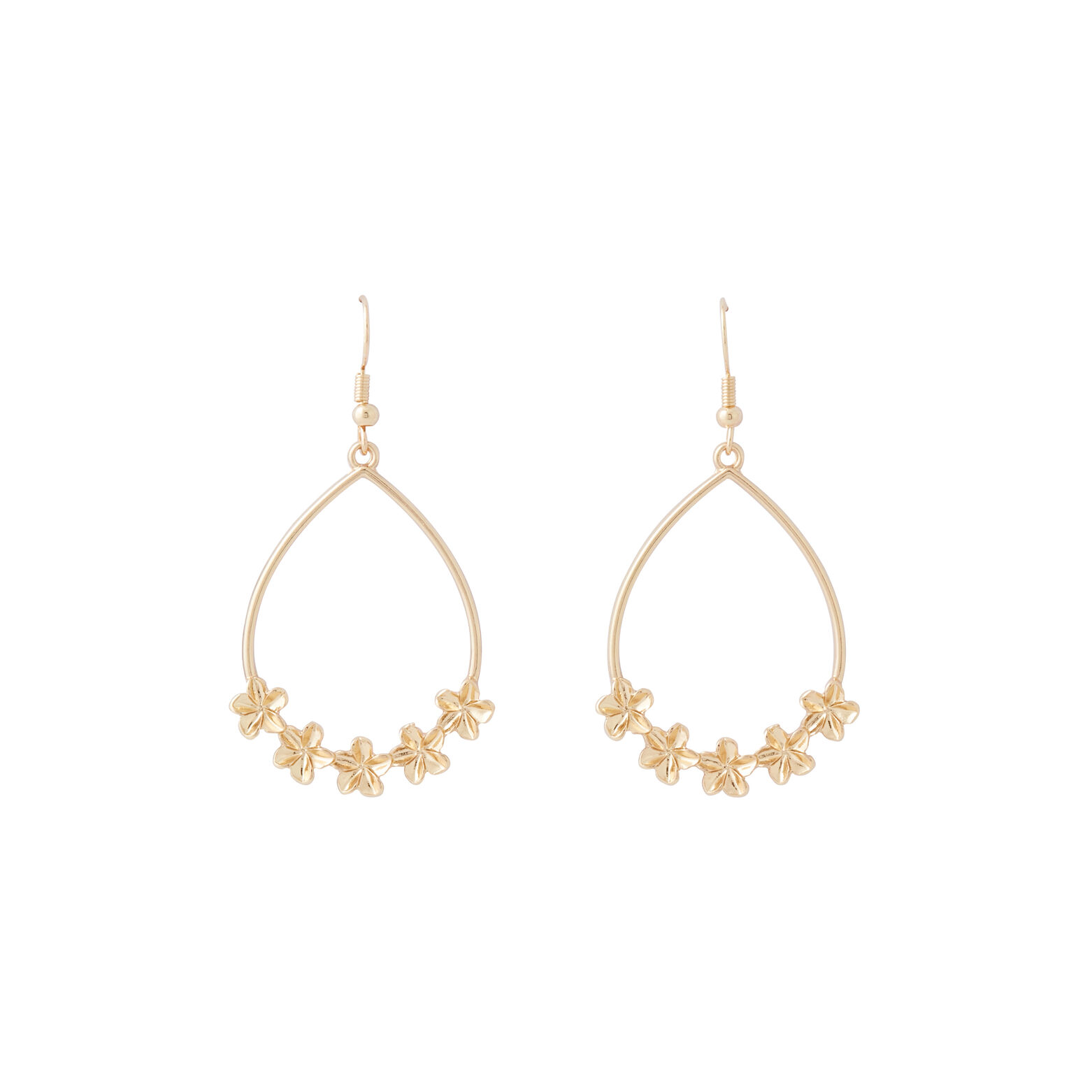 Boucles d'oreilles gouttes fleuries