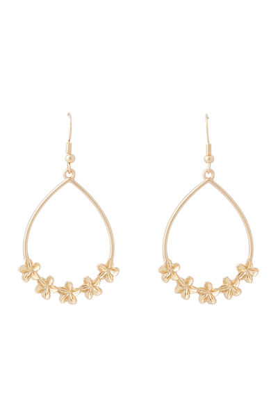 Boucles d'oreilles gouttes fleuries