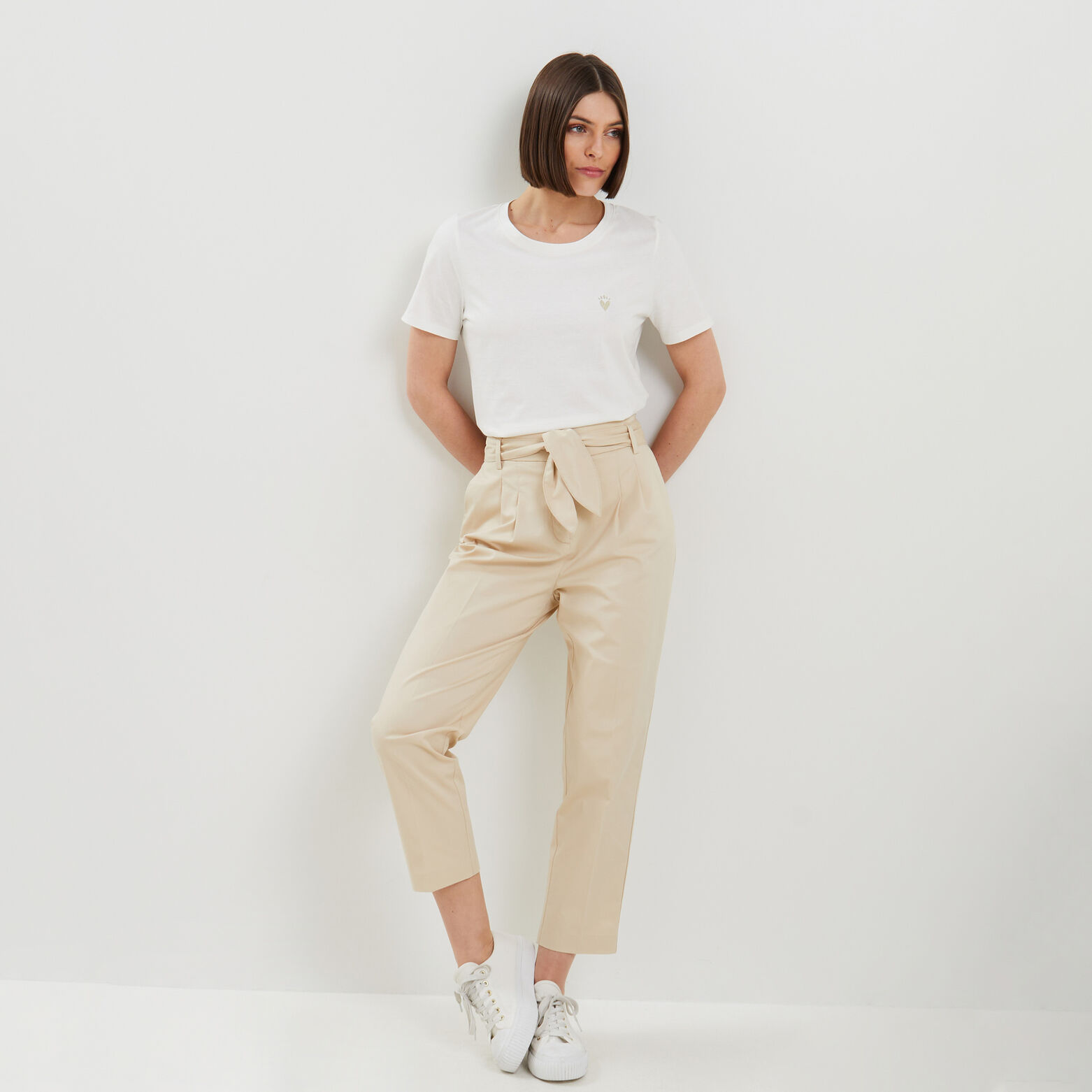 Pantalon paperbag femme