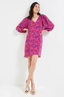 robe imprimée col V femme