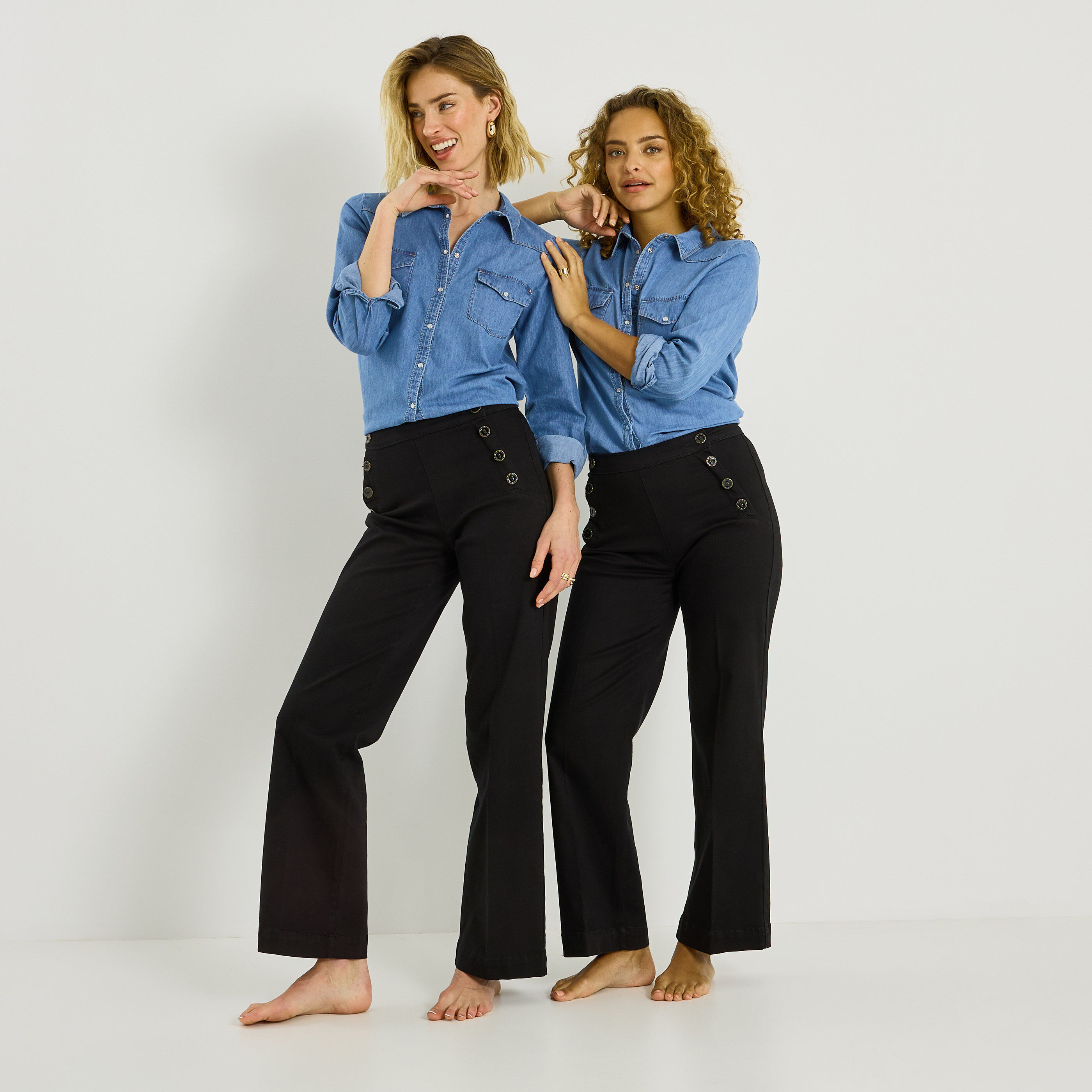 Jean flare POMPON F02 femme