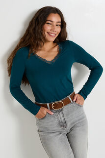 T-shirt col V femme