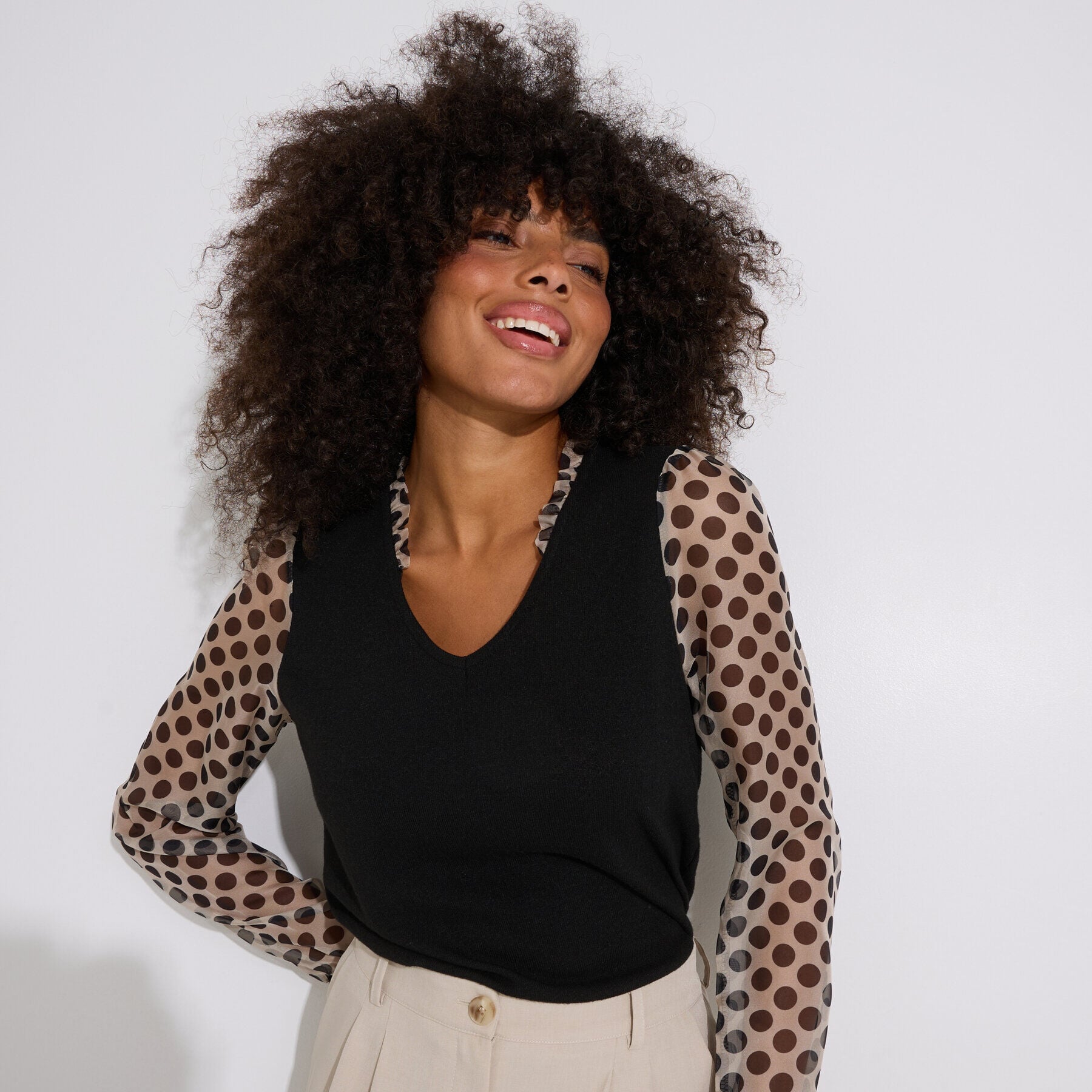T-shirt manche voile femme