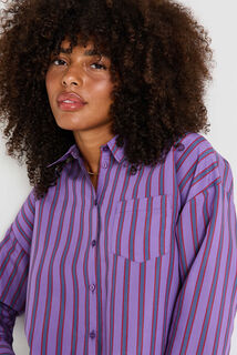 Chemise oversize rayée femme