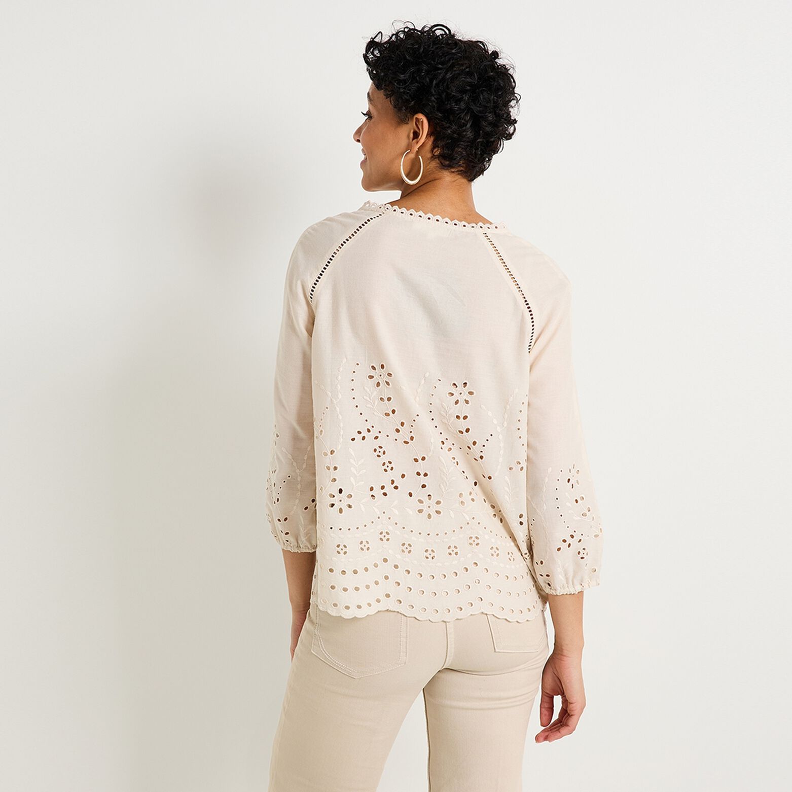Blouse col V femme