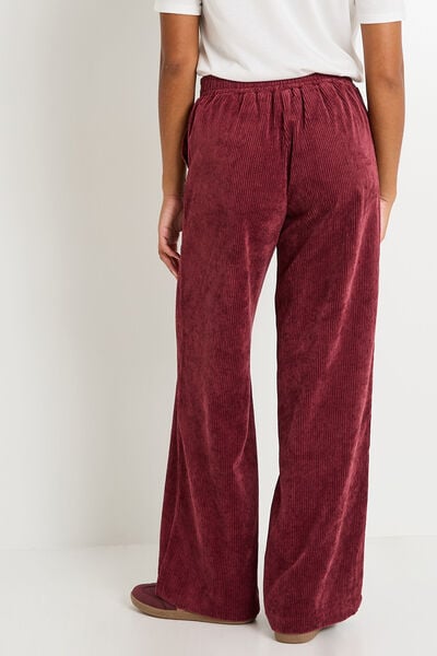 Pantalon large en velours femme