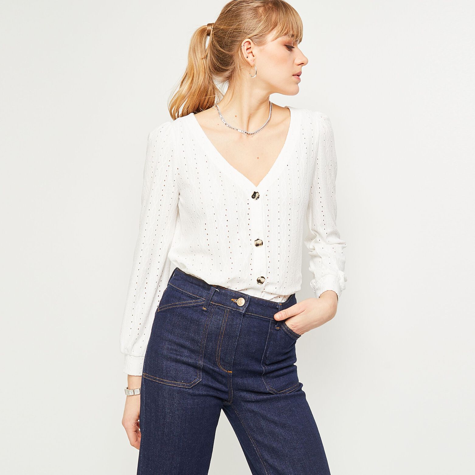 Tshirt ajouré femme