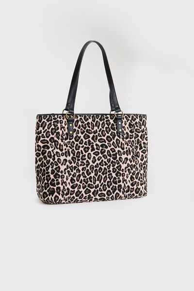 Sac tissu léopard femme