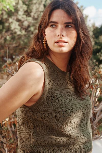 Pull en crochet femme