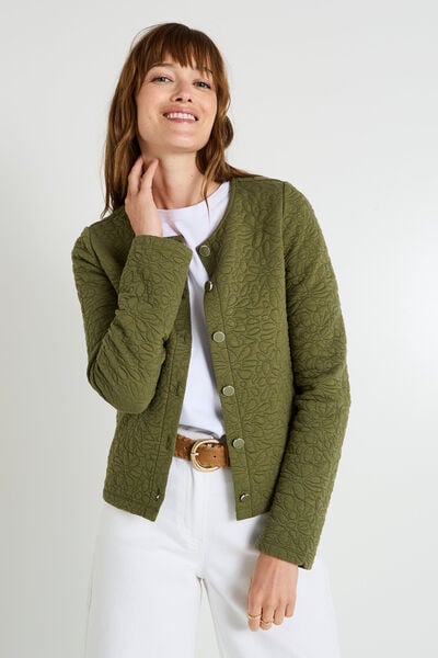Veste matelassée en maille femme