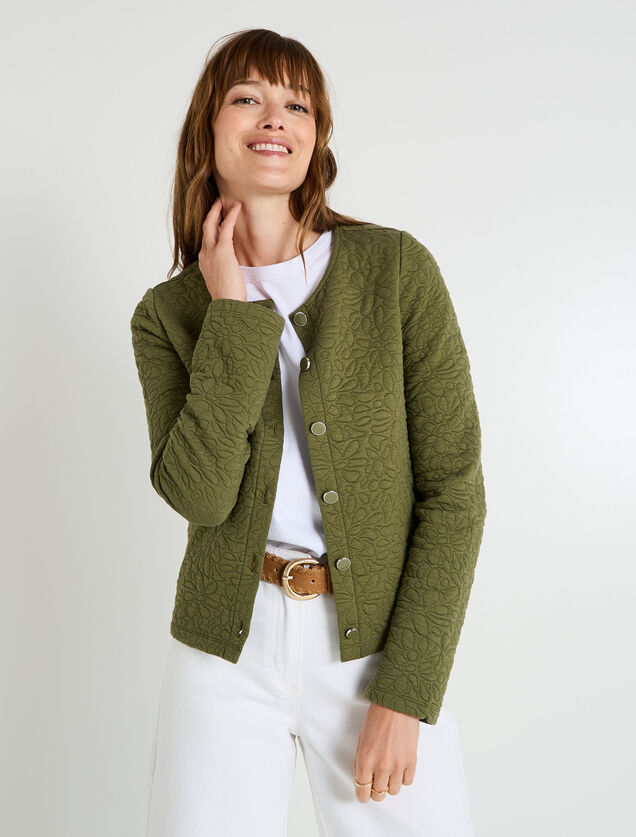 Veste matelassée en maille femme