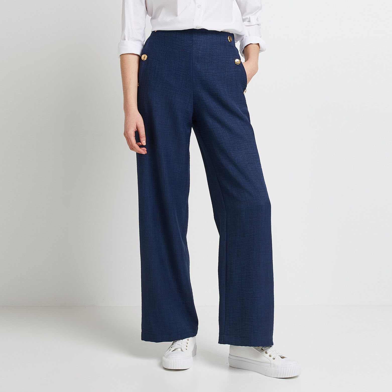 Pantalon large femme