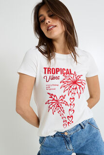 T-shirt col rond femme