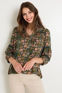 Blouse col V femme