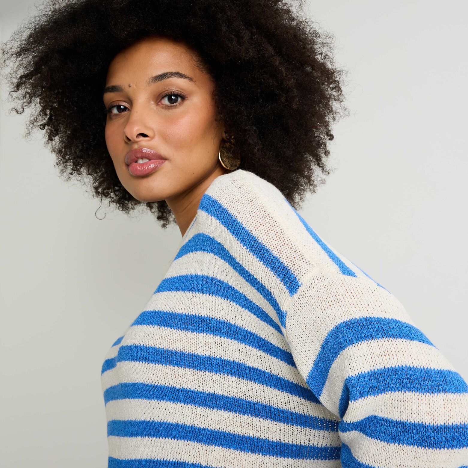 Pull col rond femme