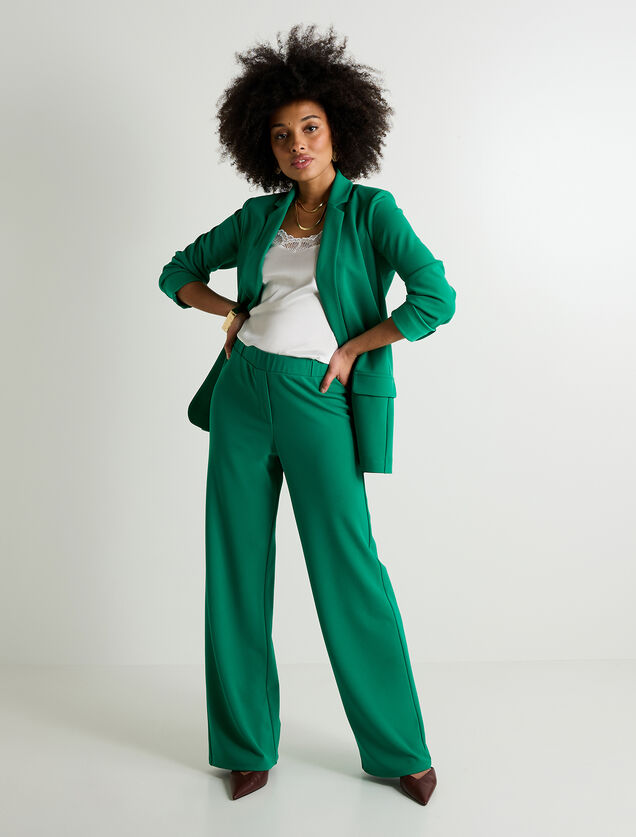 Pantalon large en maille femme
