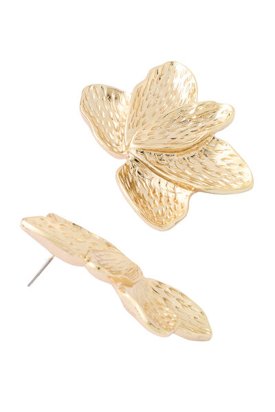 Boucles d'oreilles feuilles martelées
