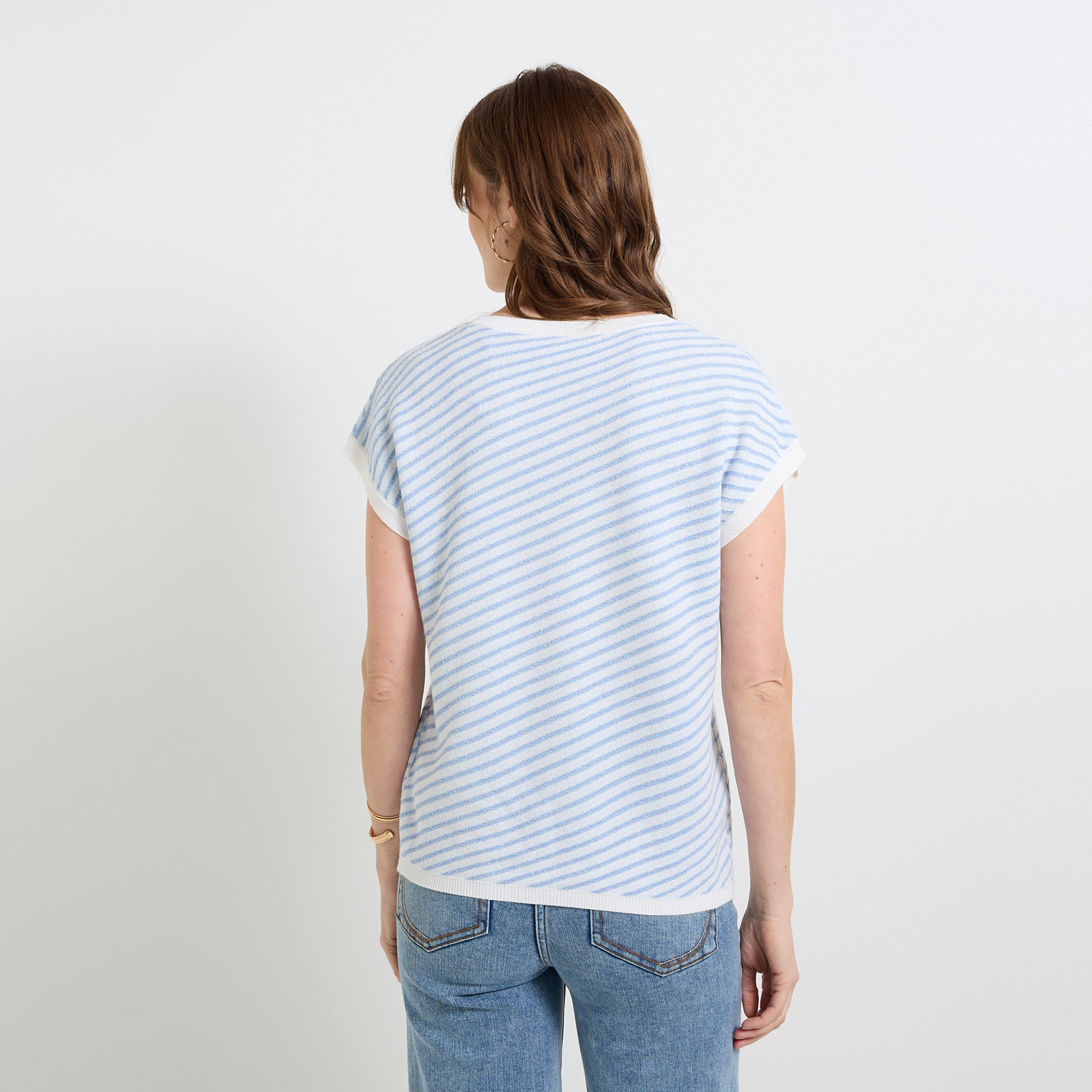 Pull manches courtes femme