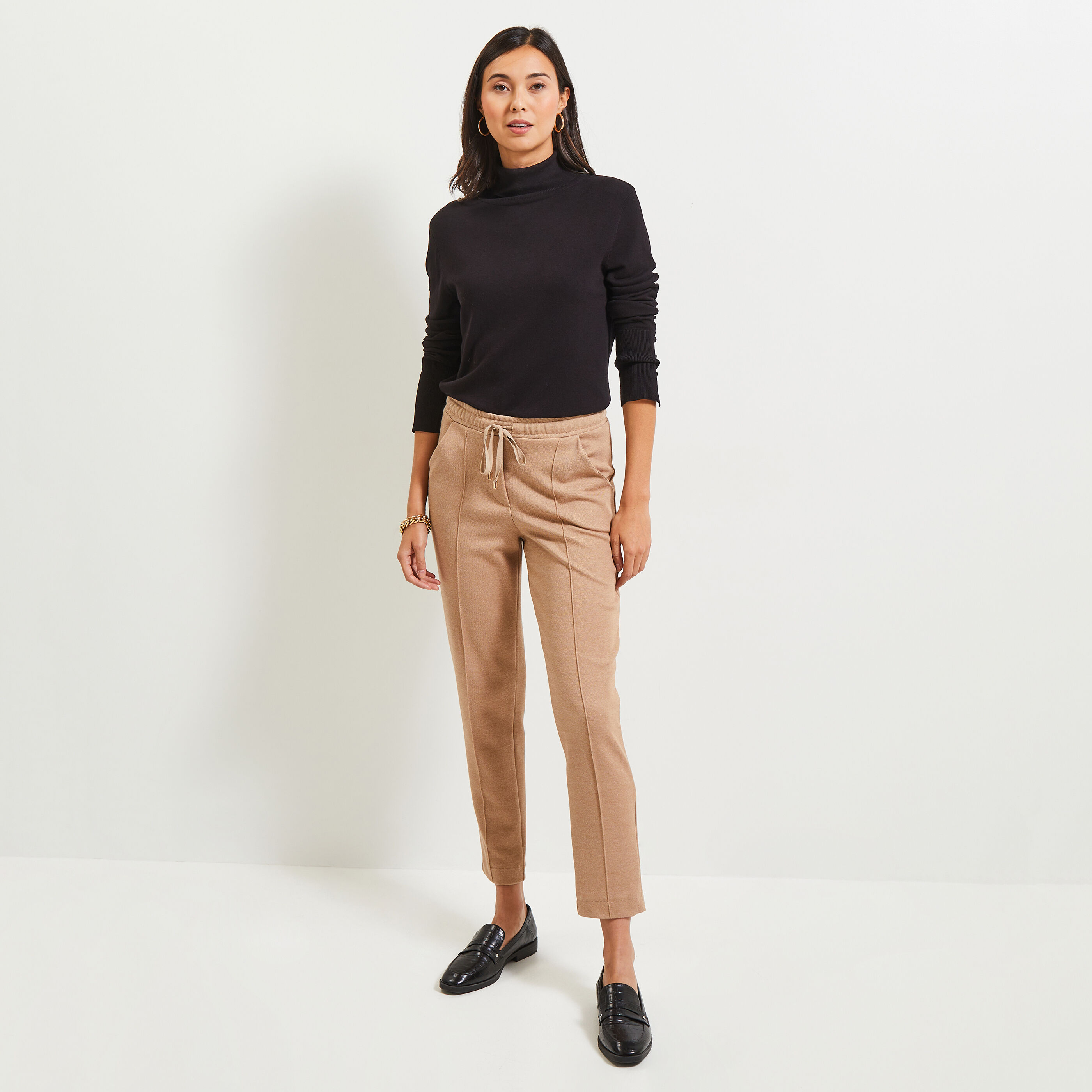 Pantalon en maille femme CAMEL Graindemalice