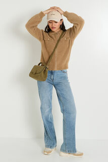 Bomber zippé fluffy femme