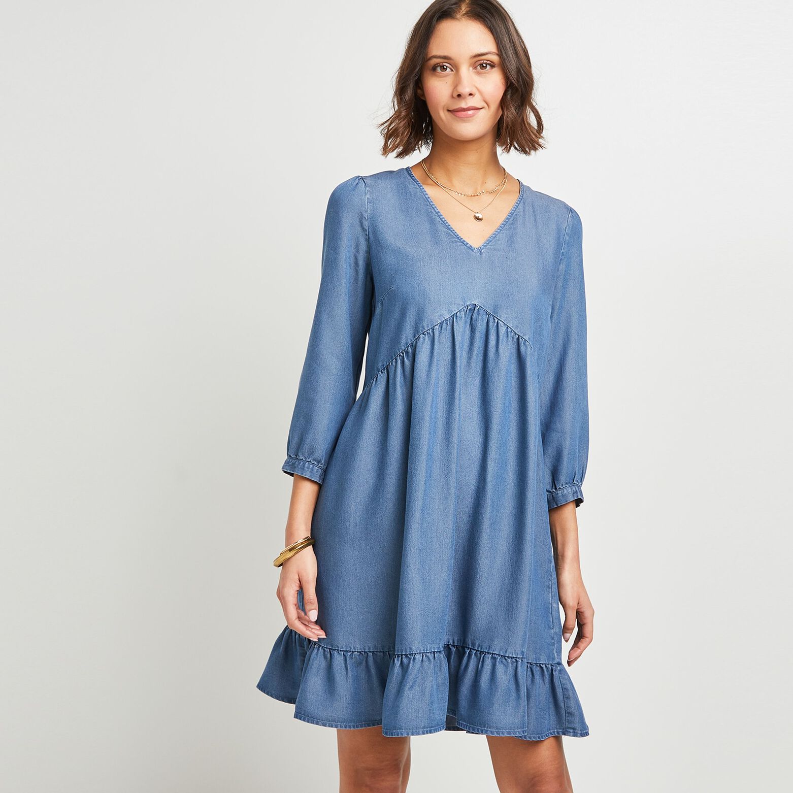 Robe volantée femme